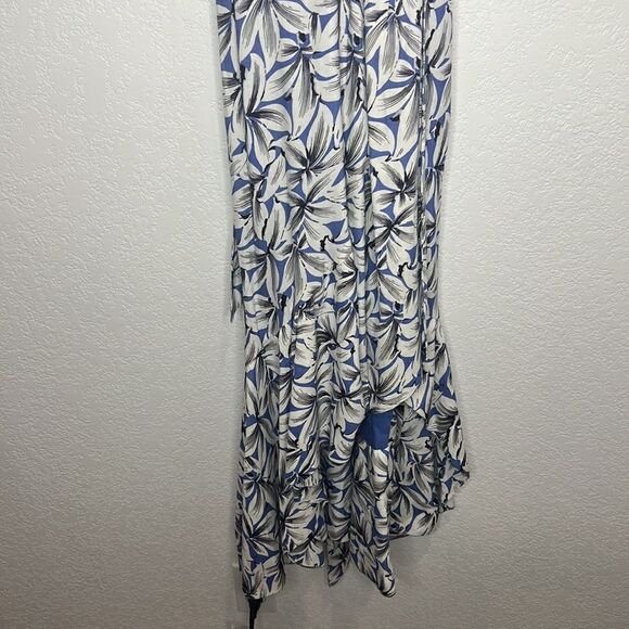 Jonathan Simkhai Ava Wrap Gown Pacific Print Size 0 - Picture 5 of 14